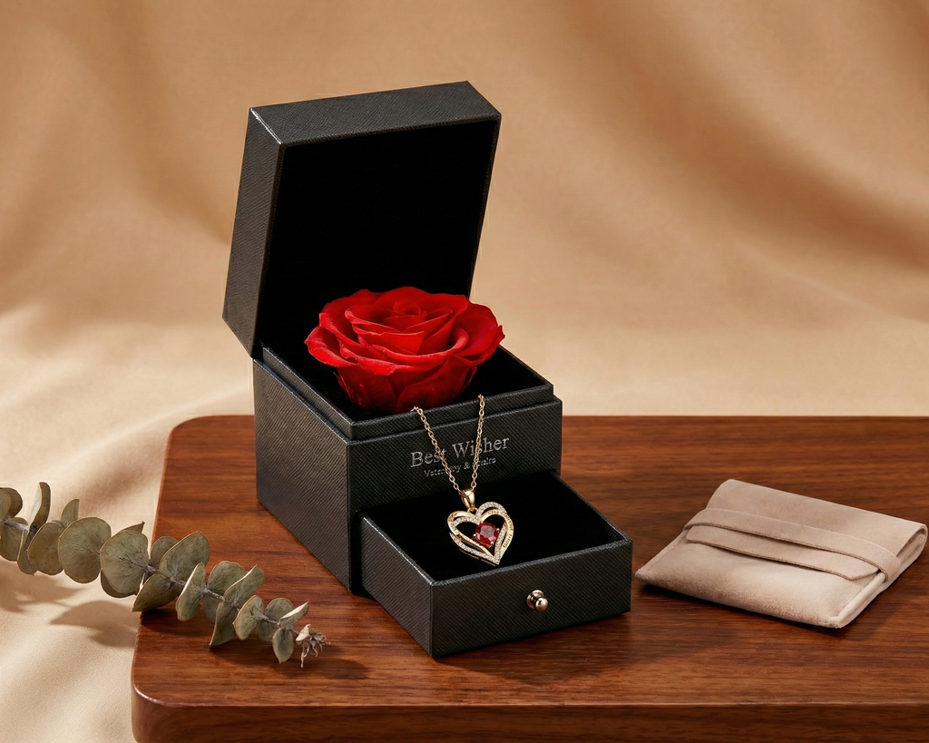 Eternal Rose & Necklace Set