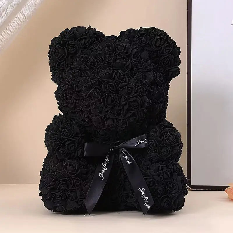 Kismet Forever Rose Teddy Bear – Handmade Flower Bear Gift With Box Set