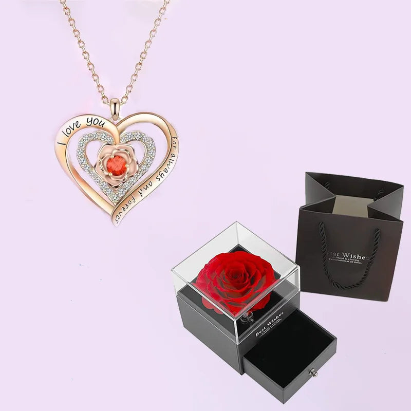 Eternal Rose & Necklace Set