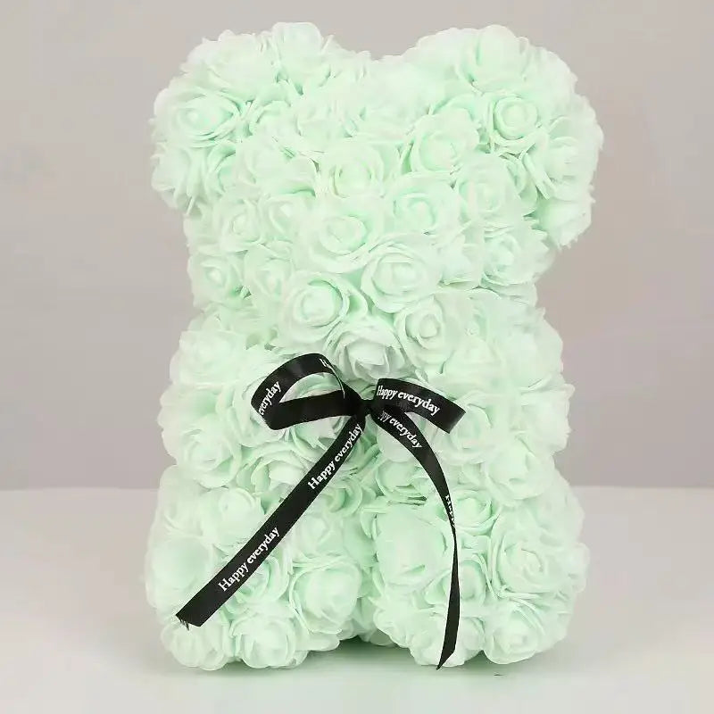 Kismet Forever Rose Teddy Bear – Handmade Flower Bear Gift With Box Set